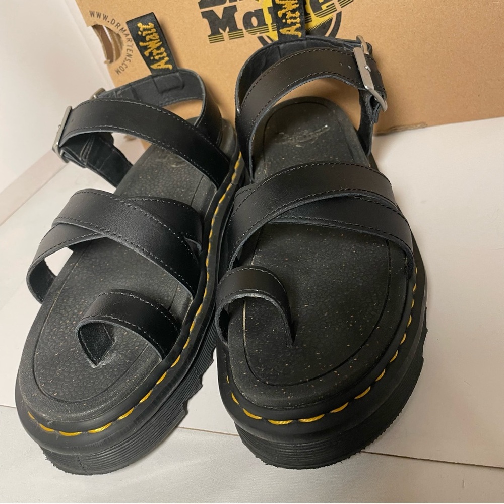 Dr. Martens Black Leather Buckle Sandals Size 9 - Picture 14 of 15